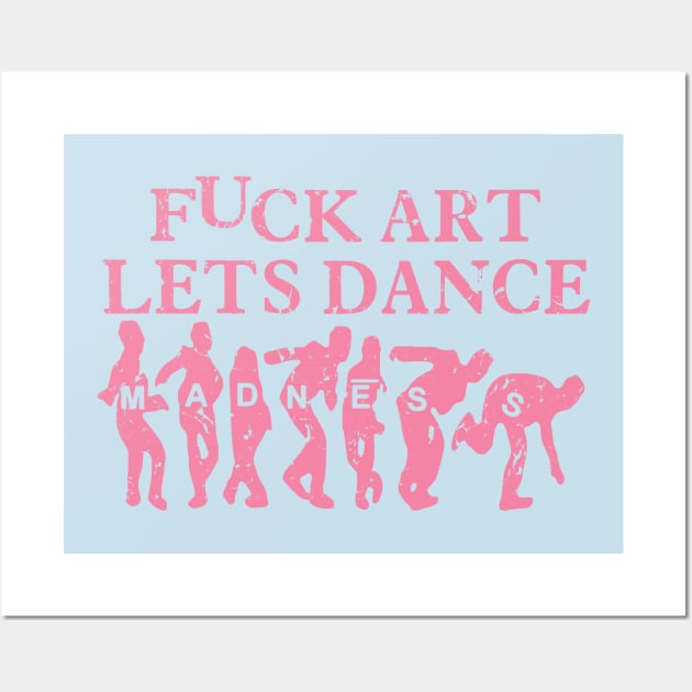 Madness - Lets Dance 80s Vintage Retro Collector Pink Wall Art by Skate Merch